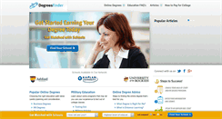 Desktop Screenshot of degreesfinder.com
